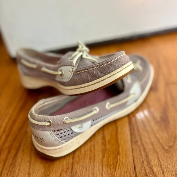 Sperry Canvas Angelfish Top Sider Gray Boat Shoes Women 7M - Picture 7 of 10